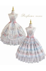 Mie Ye Rose Language Cage Tiered JSK and Lace Up Hem JSK(Reservation/Full Payment Without Shipping)